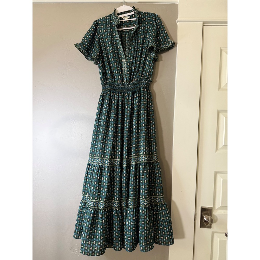 Max Studio Teal Floral Maxi Dress